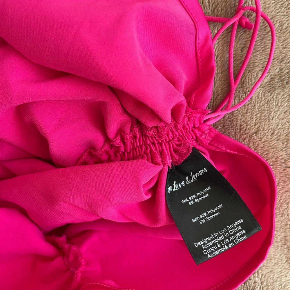 NWT 🌸 For Love and lemons Mirage Pink dress - Picture 11 of 12